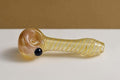 Golden Honey Swirl Glass Hand Pipe