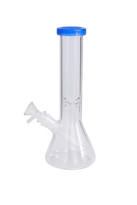 Clear Beaker water pipe  – Blue Ice Edition (10")