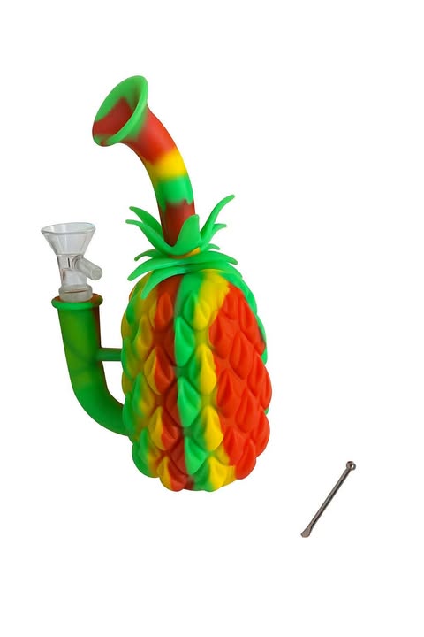 Rasta Pineapple Silicone Bong – Unbreakable Edition