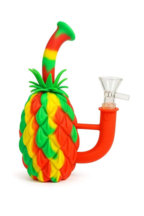 Rasta Pineapple Silicone Bong – Unbreakable Edition