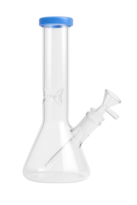 Clear Beaker water pipe  – Blue Ice Edition (10")