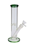 Classic 8" Straight Tube water pipe  – Green Accent