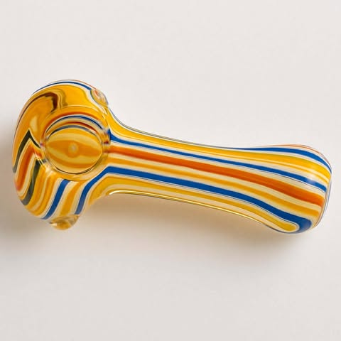Striped Glass Hand Pipe