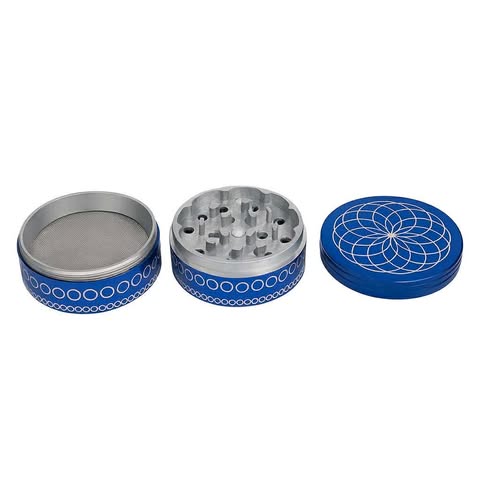 Blue Lotus Aluminum Grinder – 4-Piece